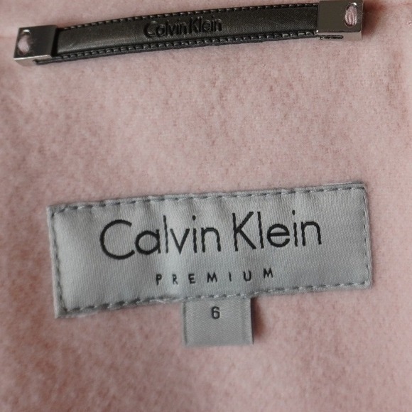 Calvin Klein Premium Pink Wool Blend Coat Jacket Career Business Casual Size 6‎ - Picture 3 of 11